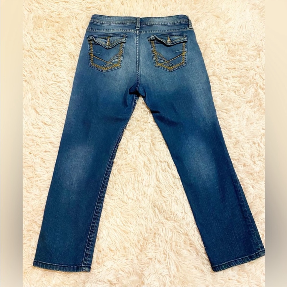 ANA Jeans Sz 29/8 Stretch Medium Wash Mid-rise Embroidery Back Pockets So Cute!